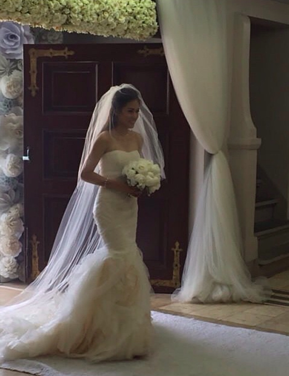 Look Toni Gonzaga Beautiful And Elegant Vera Wang Wedding Gown